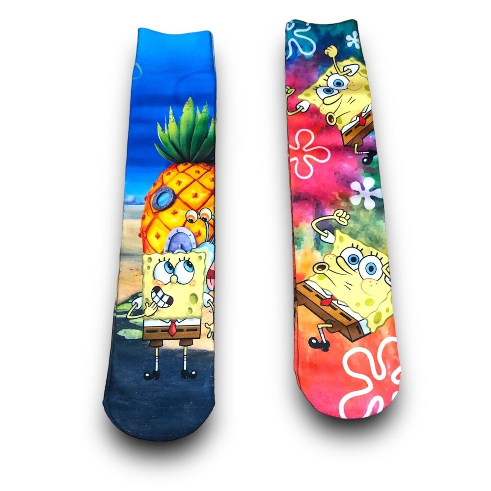 Nickelodeon Spongebob Squarepants Crew Socks (2 Pairs) (6-12)